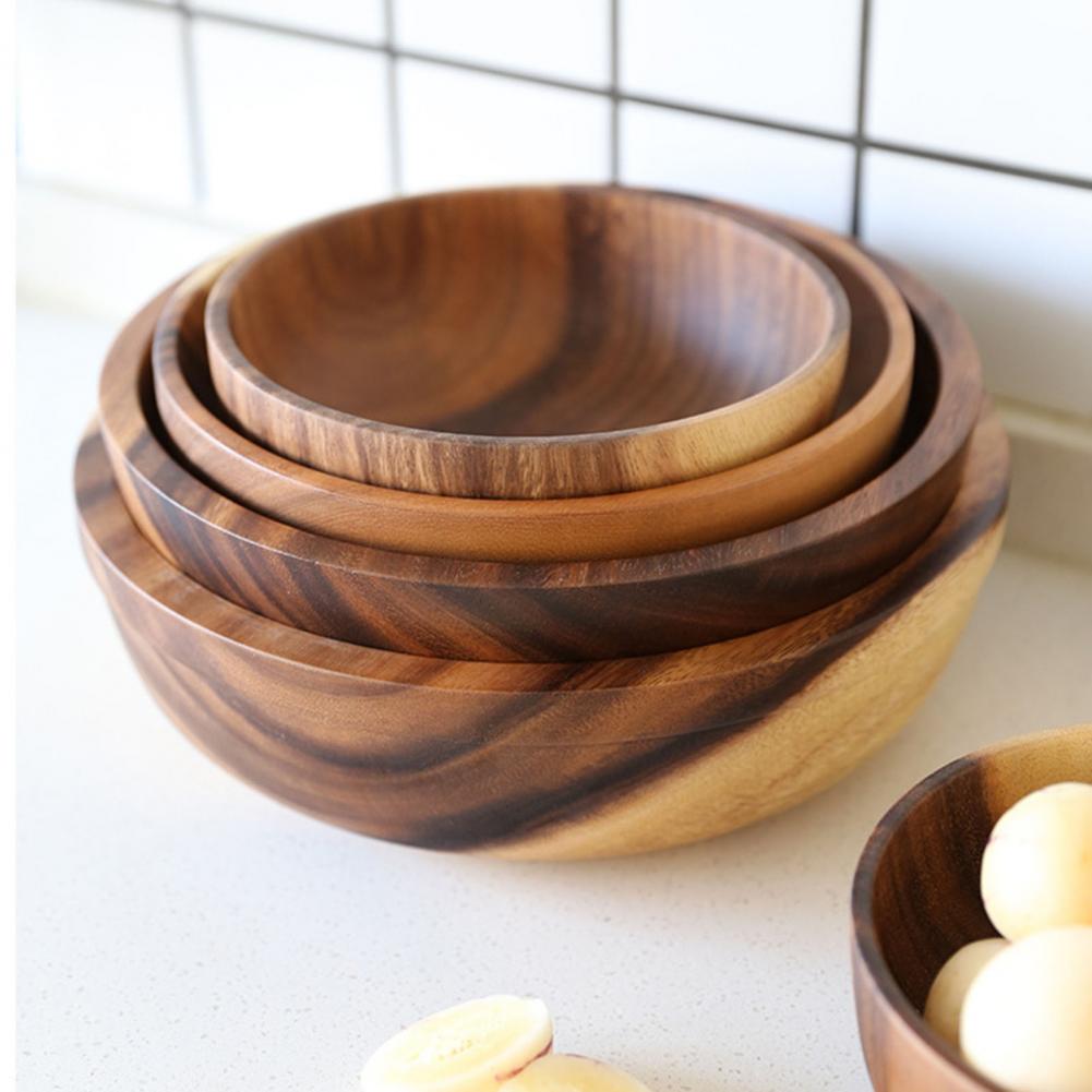 Natural Wooden Bowl Set