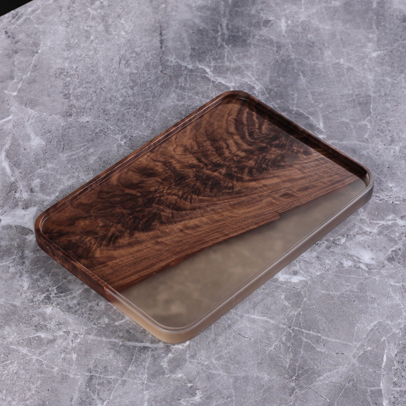 Walnut Resin Serving Tray Collection