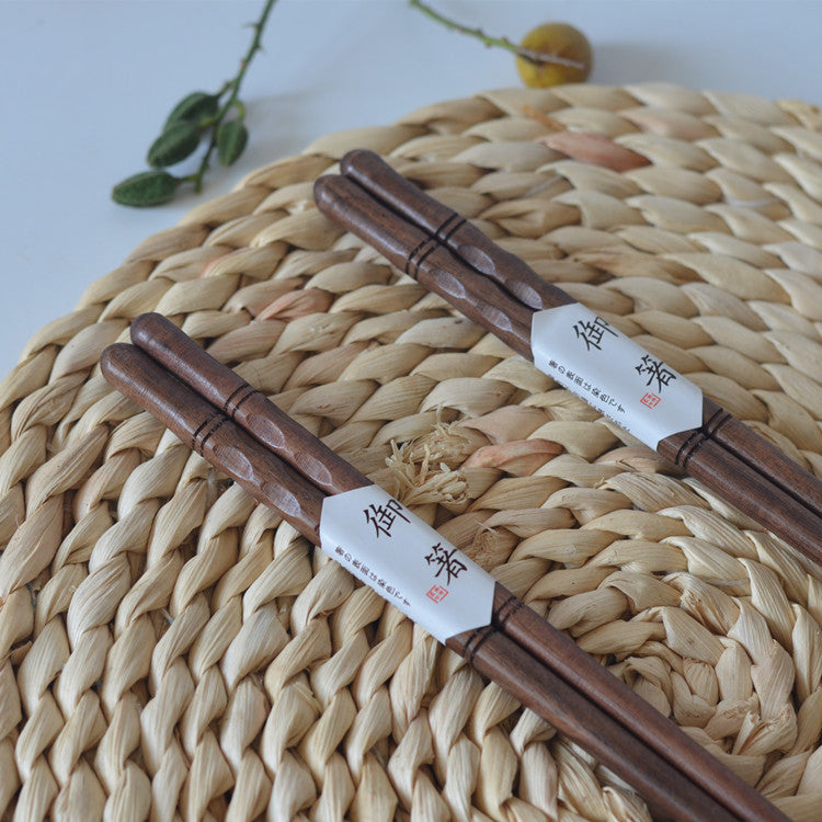 Black Walnut Tortoise Shell Tangent Wooden Chopsticks