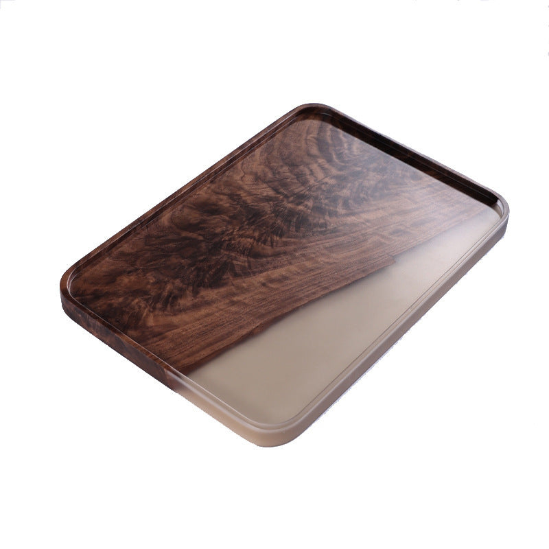 Walnut Resin Serving Tray Collection