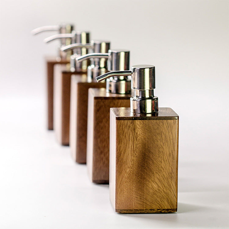 The Signature Walnut Sanitizer Bottle Set