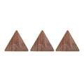 Black Walnut Geometric Tea Coasters (Set of 3)