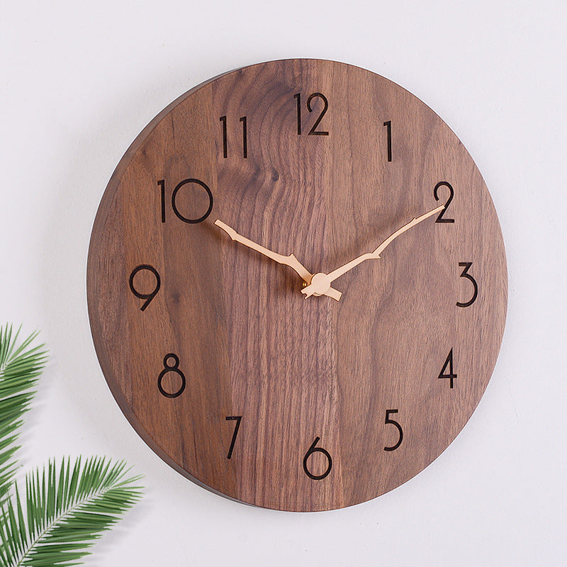 Solid Black Walnut Clock | Nordic Simplicity Collection
