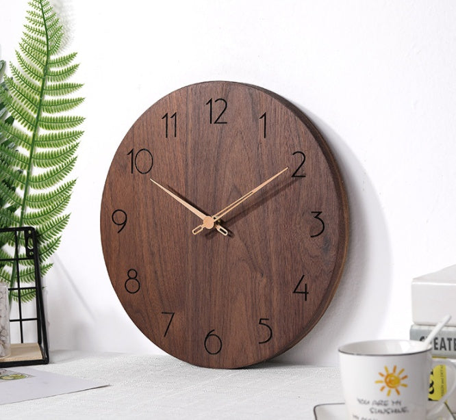 Solid Black Walnut Clock | Nordic Simplicity Collection