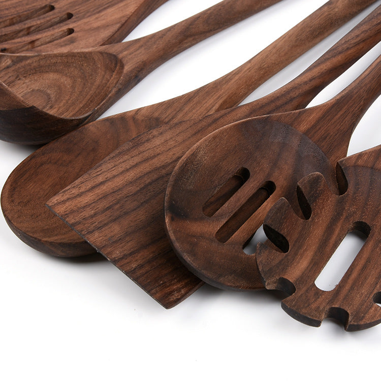 Classic Noir Walnut Chef’s Utensil - 6 Piece Set