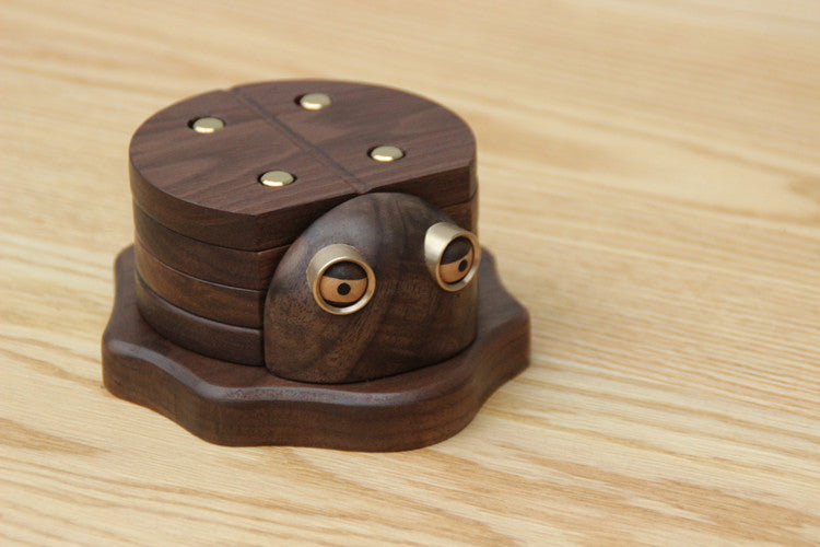 The Beetle Edit – Walnut & Brass Tea Coaster