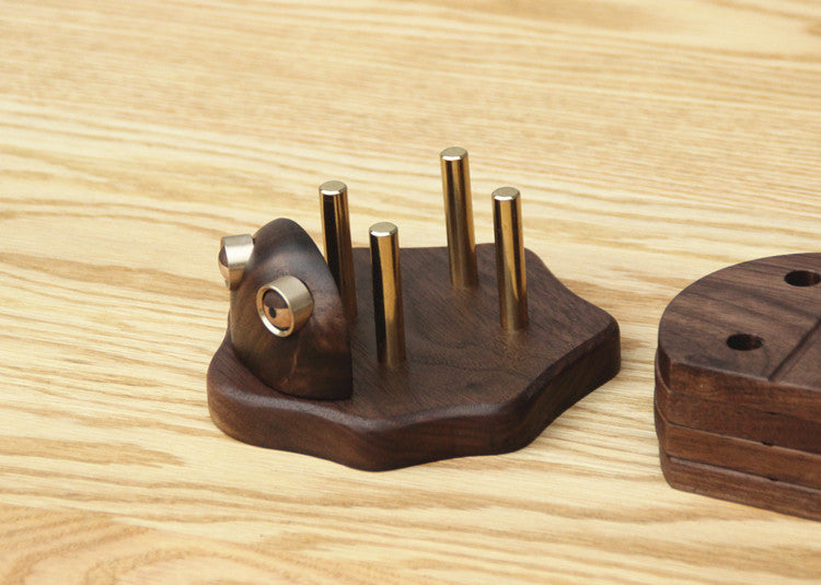 The Beetle Edit – Walnut & Brass Tea Coaster