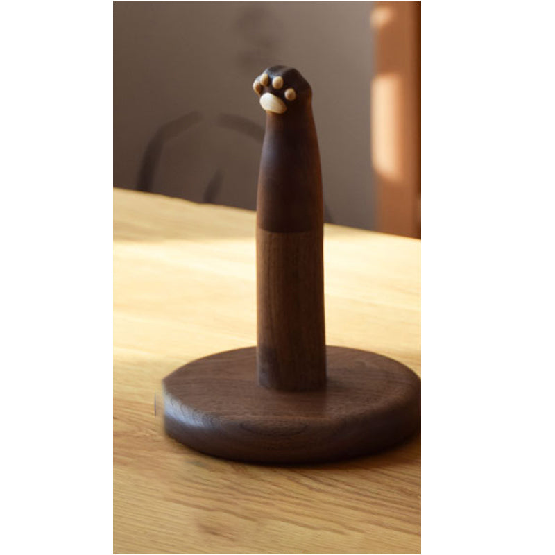 Black Walnut Sculptural Tissue Holder