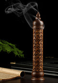 Wenge Wood Hollow Walnut Vertical Incense Burner