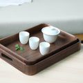 Black Walnut Serving Tray with Integrated Handles