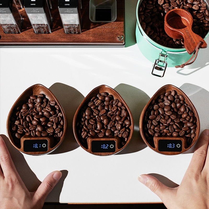 Walnut Italian Pour-over Coffee Electronic Scale Tray