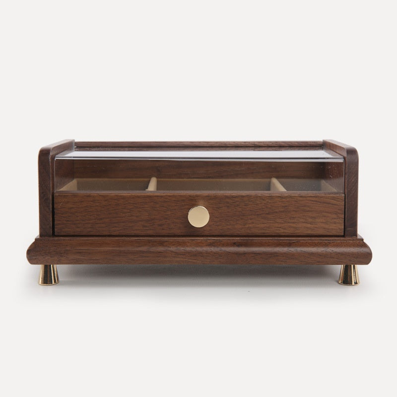 Japanese Style Black Walnut Jewelry Storage Box