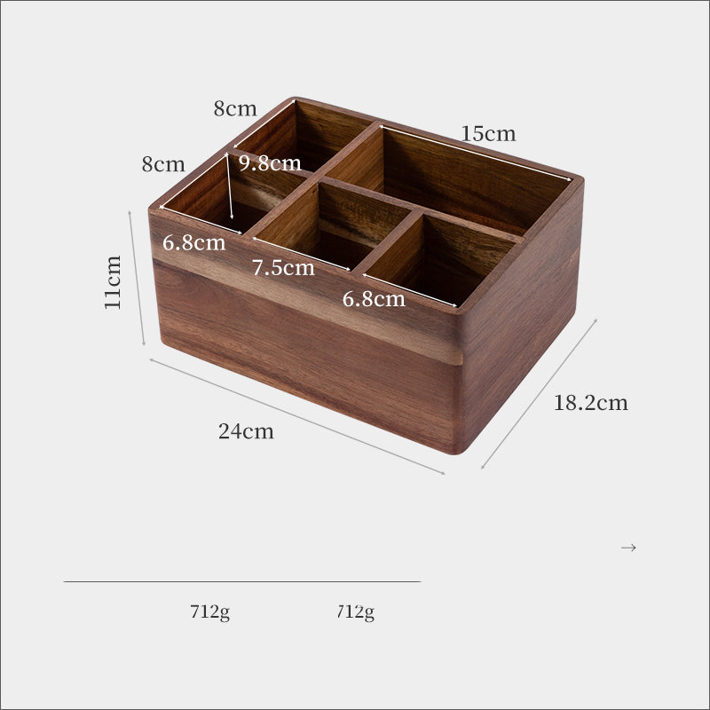 The Executive Walnut Desk Organiser