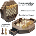 Octagonal Wooden Magnetic Chess Set