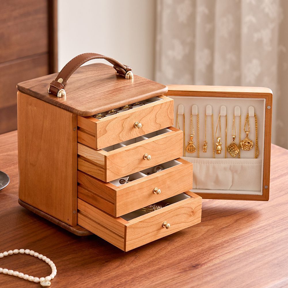 Walnut & Cherry Signature Jewelry Chest