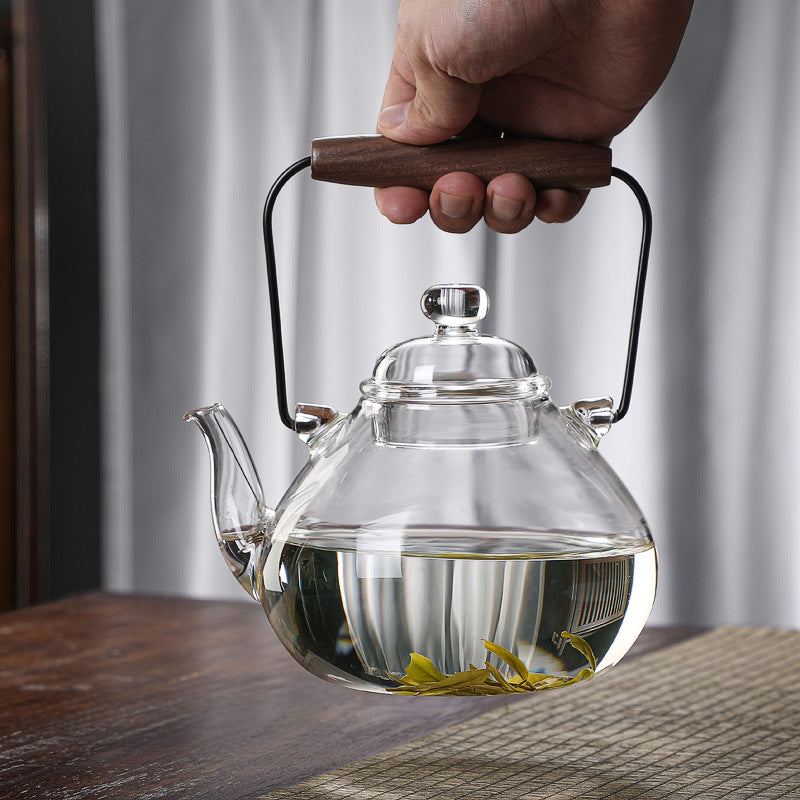 Japanese Style Kettle Set With Black Walnut Handle
