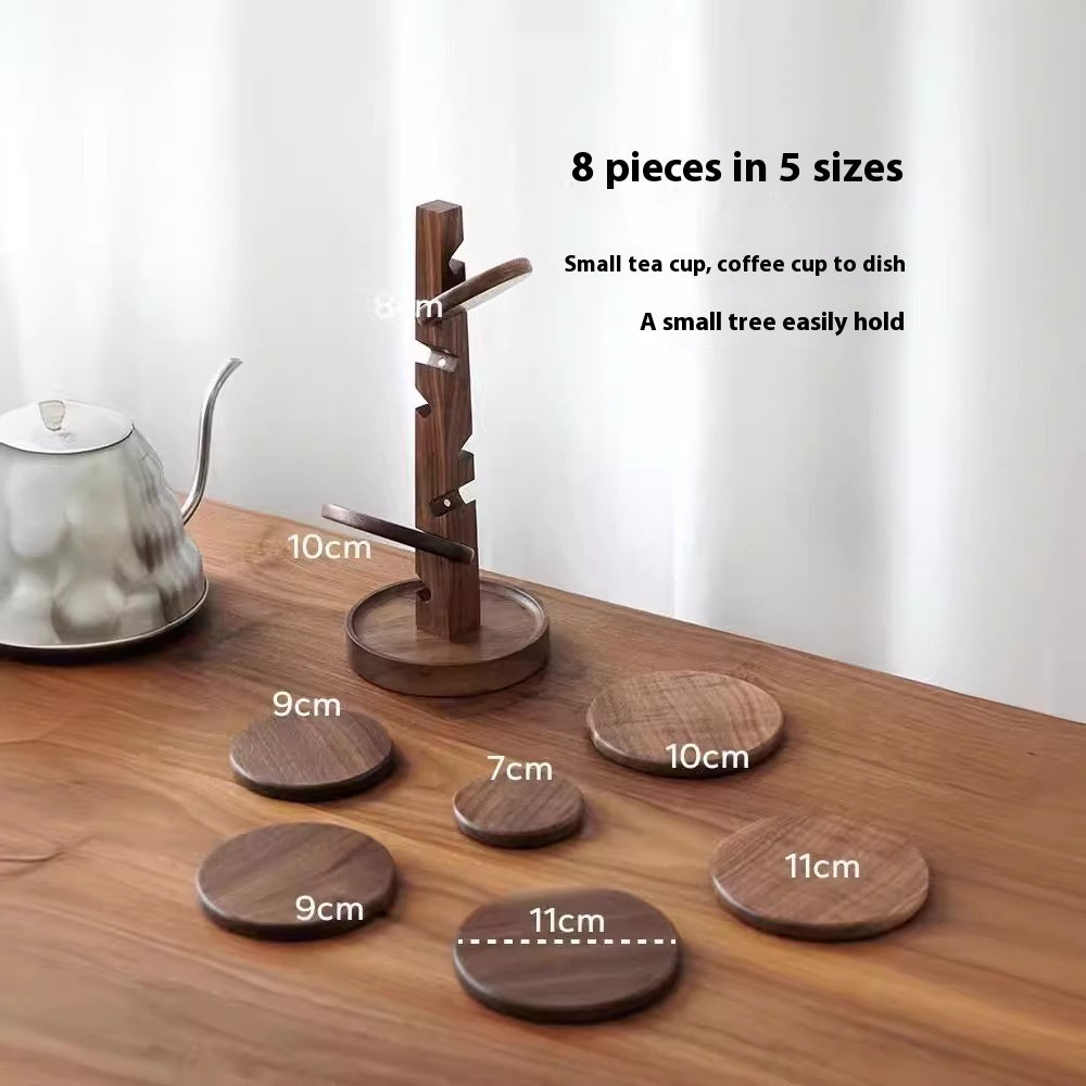 Premium Black Walnut Coaster Tree