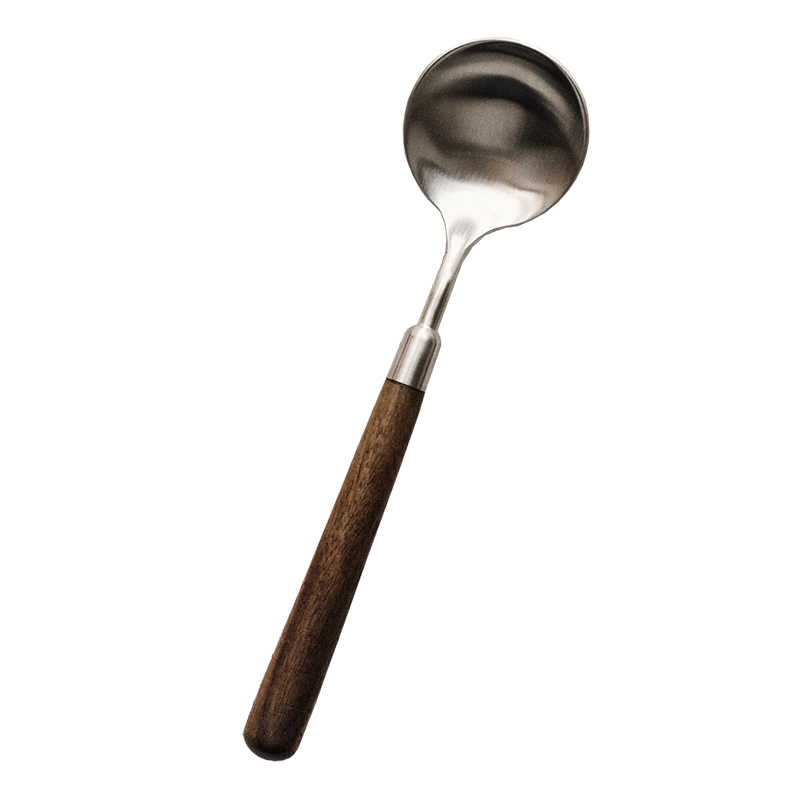Stainless Steel Cutlery With Black Walnut Handle