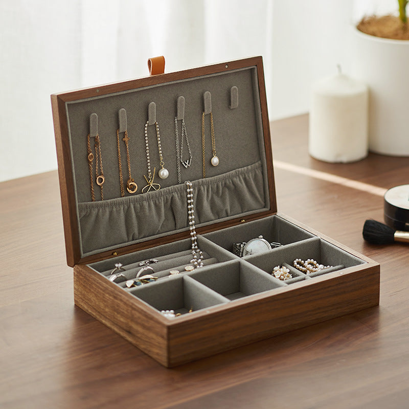 Large Capacity Walnut Jewelry Box