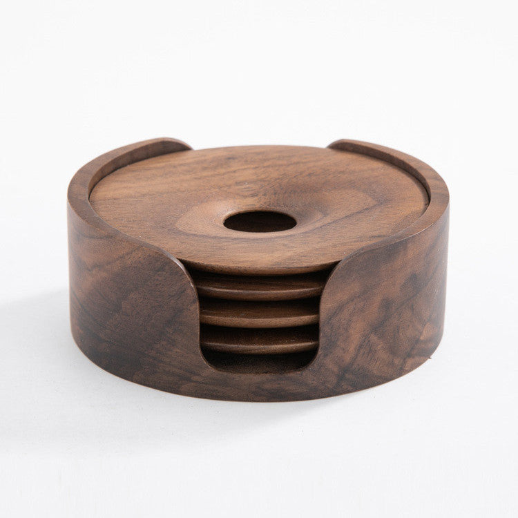 Black Walnut Tea Coaster Set