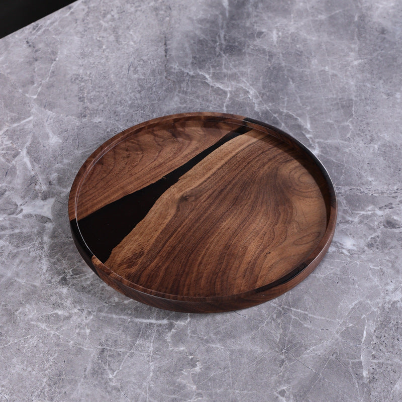 Walnut Resin Serving Tray Collection