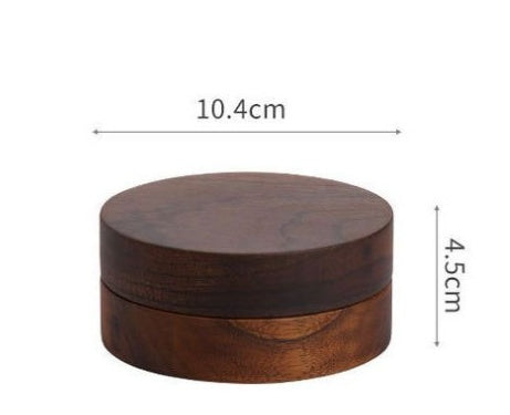 Black Walnut Ashtray With Metal Liner & Lid