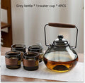 Japanese Style Kettle Set With Black Walnut Handle