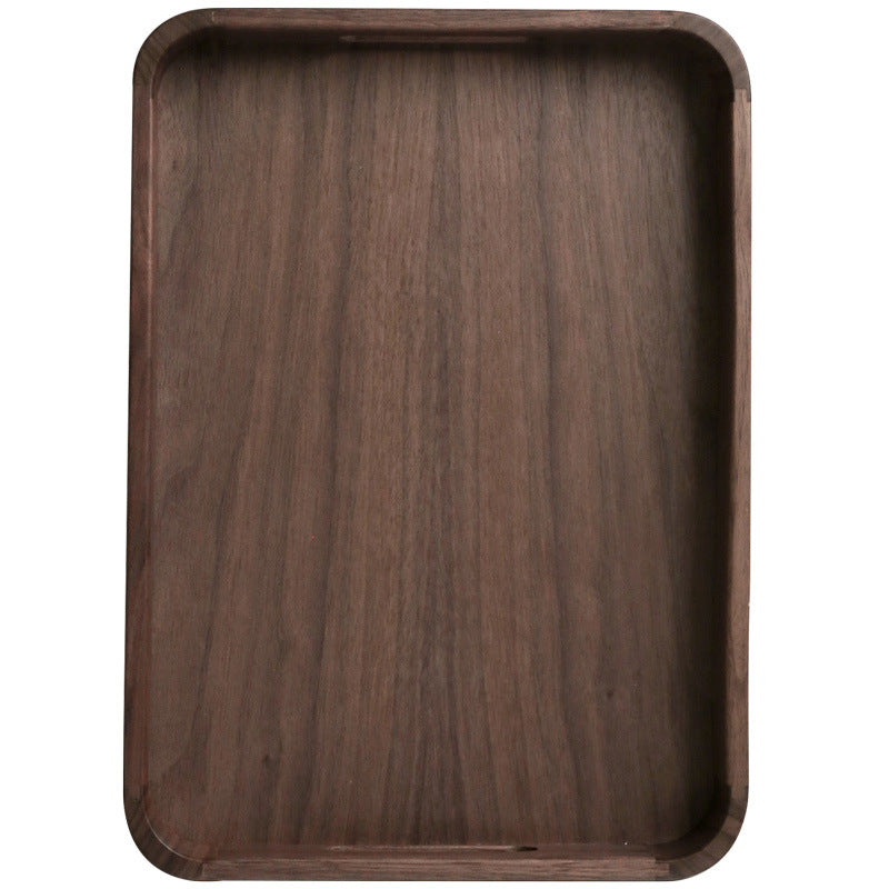 Black Walnut Serving Tray with Integrated Handles