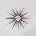 Walnut Starburst Wall Clock