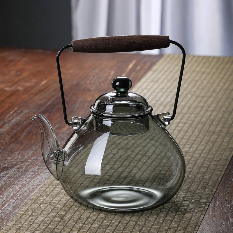 Japanese Style Kettle Set With Black Walnut Handle