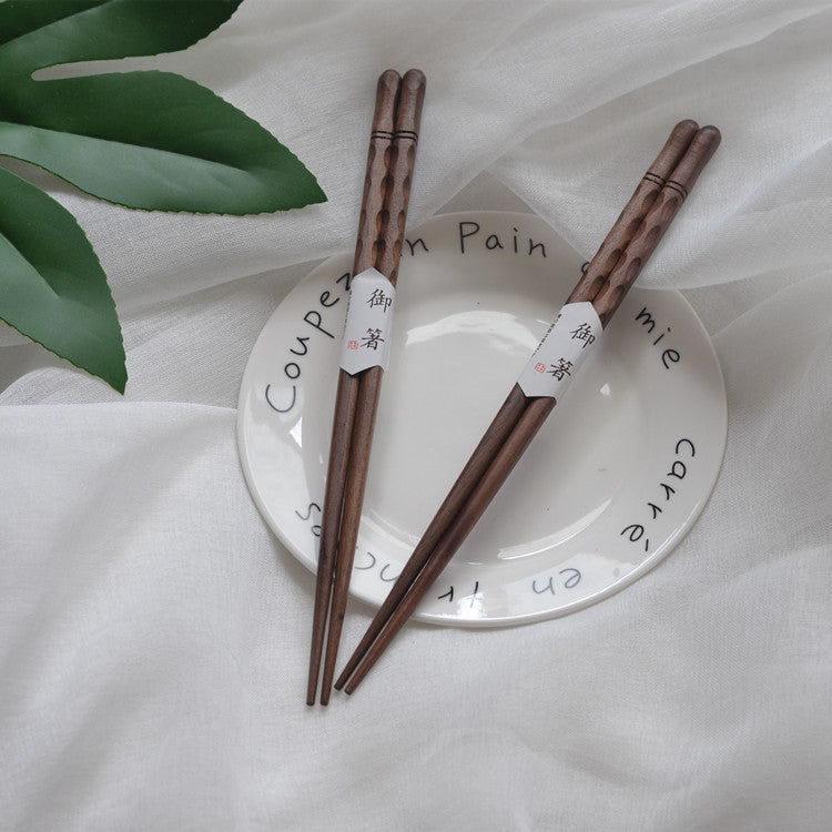 Black Walnut Tortoise Shell Tangent Wooden Chopsticks