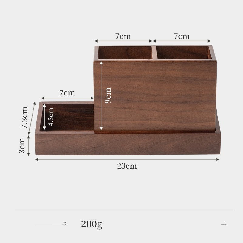 The Executive Walnut Desk Organiser