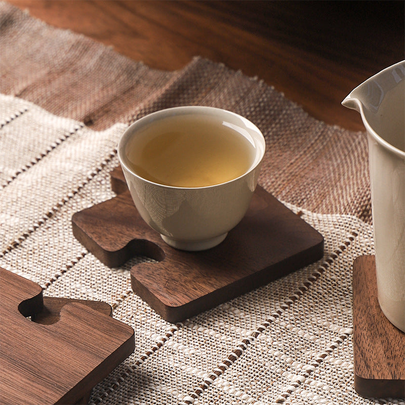 Walnut Puzzle Coaster Set (Set of 4)