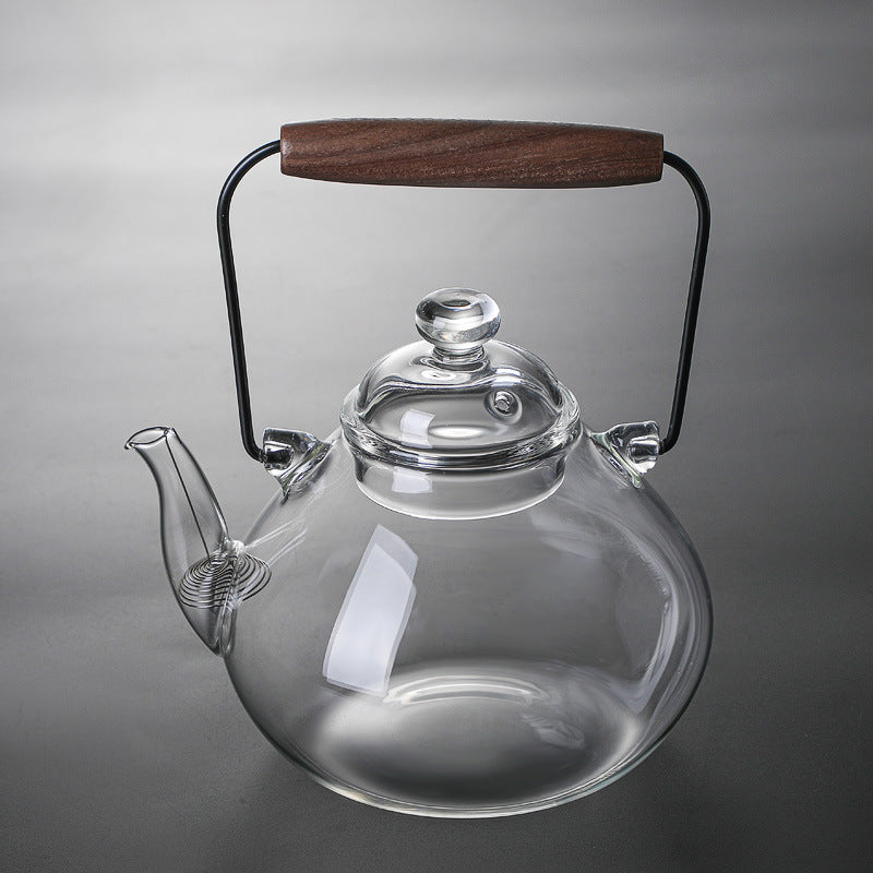 Japanese Style Kettle Set With Black Walnut Handle