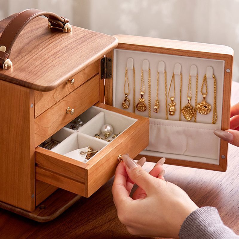 Walnut & Cherry Signature Jewelry Chest