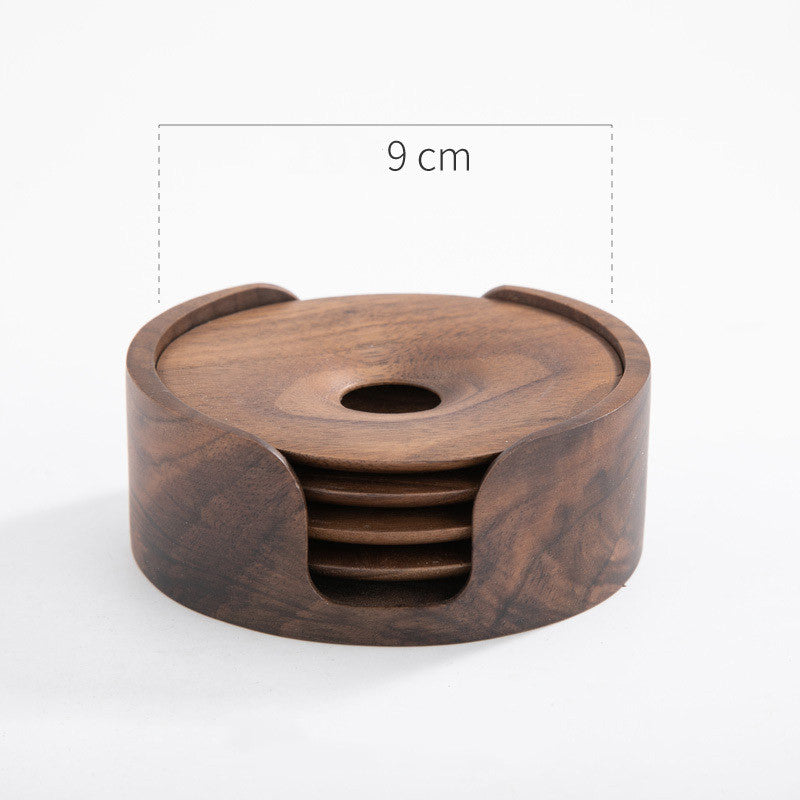 Black Walnut Tea Coaster Set