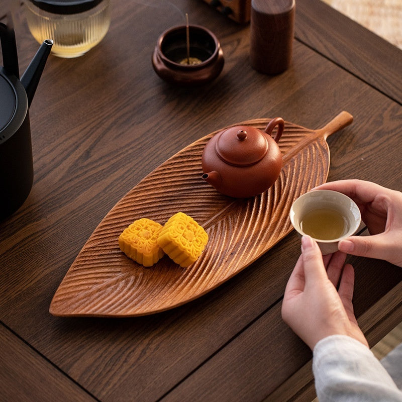 Solid Walnut Leaf Tray