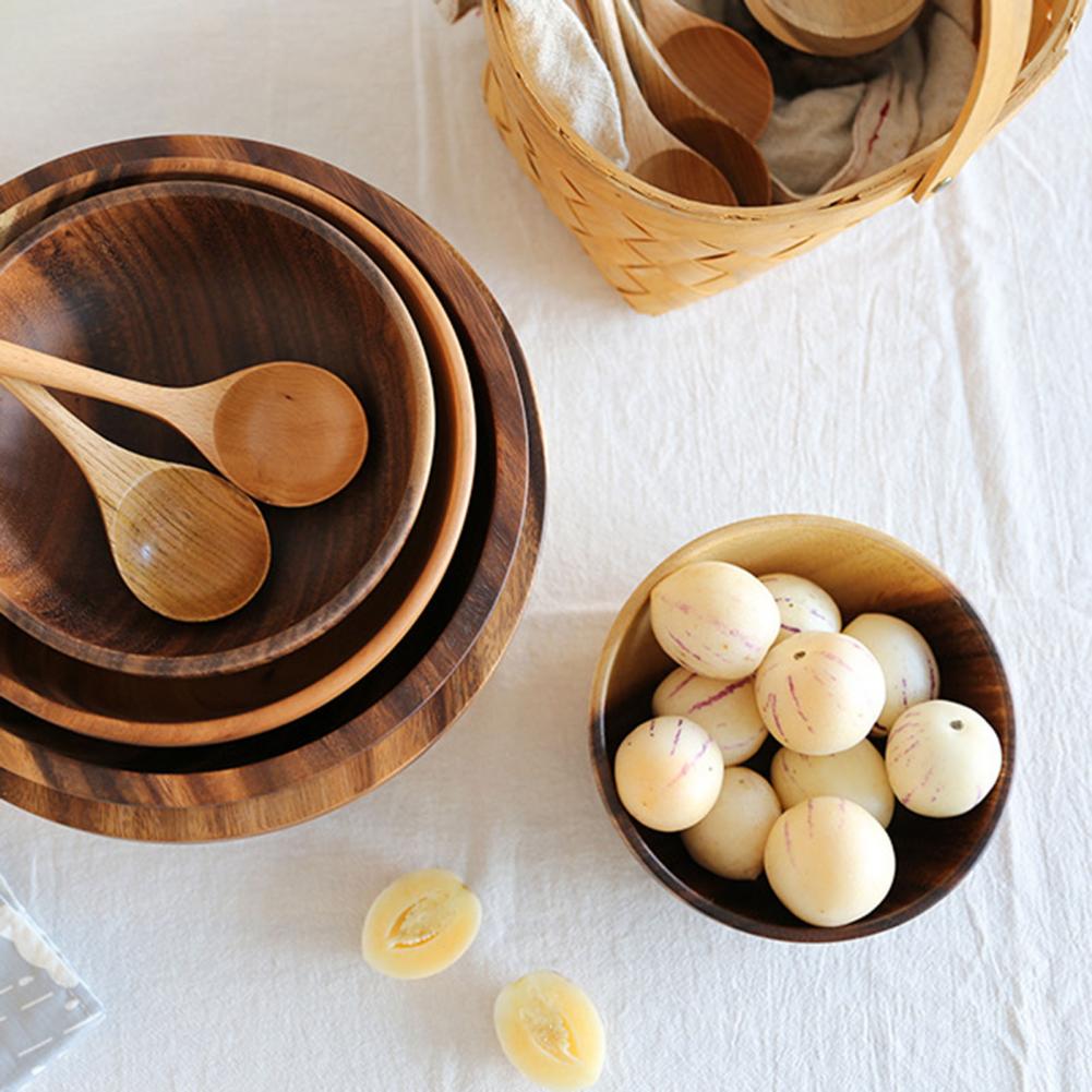Natural Wooden Bowl Set