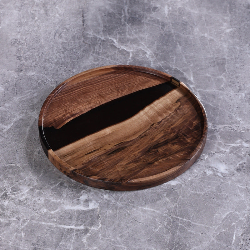 Walnut Resin Serving Tray Collection
