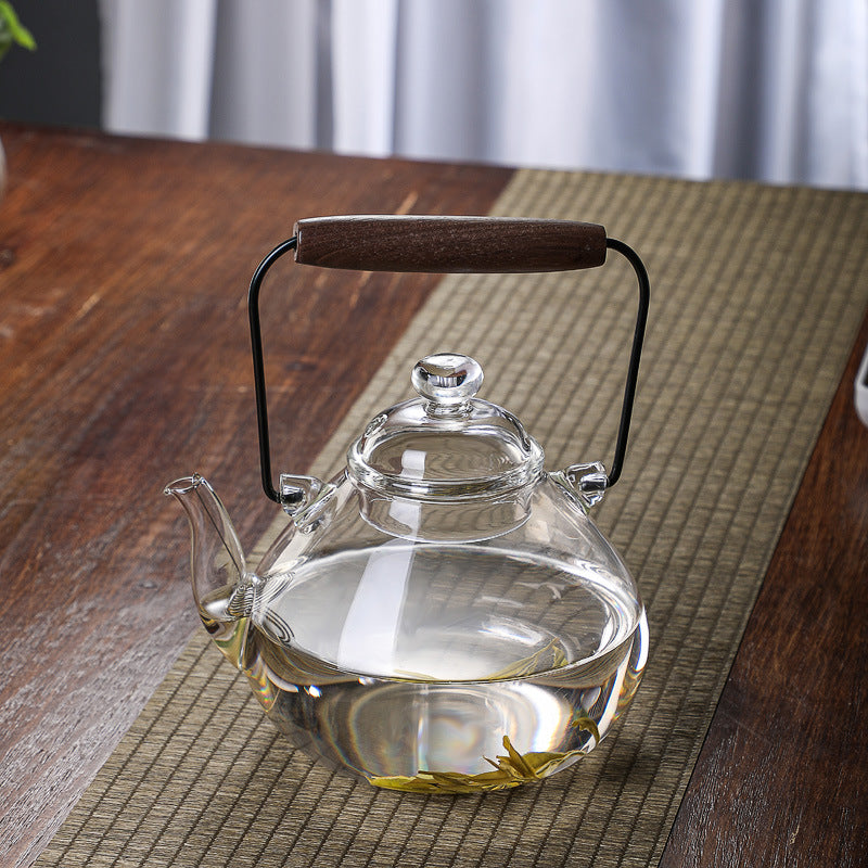 Japanese Style Kettle Set With Black Walnut Handle