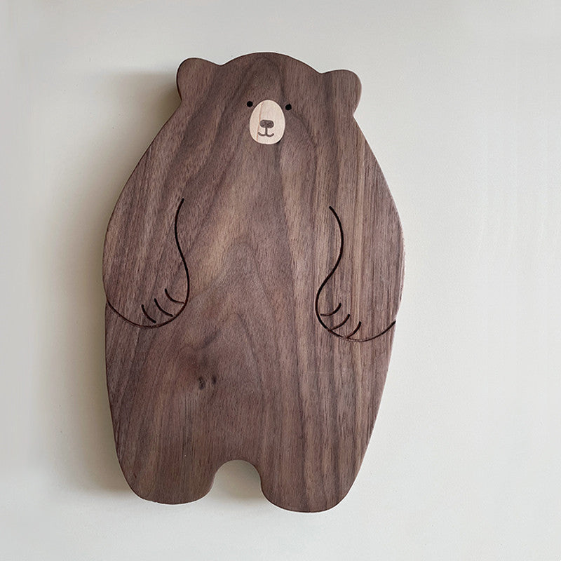 Handmade Bear Wooden Chopping Board & Utensil Collection