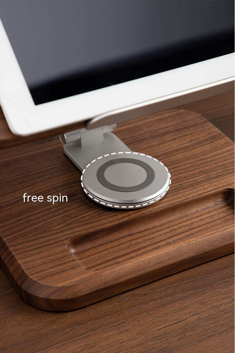 Solid Black Walnut Rotating Reading Stand | Adjustable Book & iPad Holder